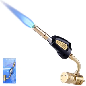 Propane Torch Head with Igniter, Adjustable Flame for Soldering Map Gas Torch Kit, Fits Standard CGA600, Self-Igniting Trigger Start, Brass Build Propane Torch Head with Igniter, Adjustable Flame for Soldering Map Gas Torch Kit, Fits Standard CGA600, Self-Igniting Trigger Start, Brass Build