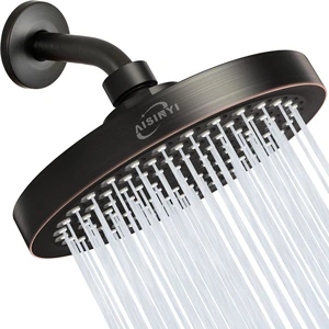 6" Rain Shower Head & 6" Shower Arm, Luxe Oil Rubbed Bronze Finish High Pressure 6 Inch Fixed Showerhead, Adjustable Replacement, 90 Nozzles, Removable Restrictor, Tool-Free Easy to Install 6" Rain Shower Head & 6" Shower Arm, Luxe Oil Rubbed Bronze Finish High Pressure 6 Inch Fixed Showerhead, Adjustable Replacement, 90 Nozzles, Removable Restrictor, Tool-Free Easy to Install