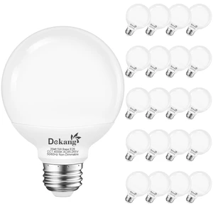 20 Pack LED Globe Light Bulbs 4000K Daylight E26 Base 60W Equivalent 500LM, 5W, CRI 85+, Non-dimmable Standard Base LED Globe Light bulbs for Bathroom Vanity Mirror 20 Pack LED Globe Light Bulbs 4000K Daylight E26 Base 60W Equivalent 500LM, 5W, CRI 85+, Non-dimmable Standard Base LED Globe Light bulbs for Bathroom Vanity Mirror