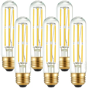 T10 E26 Bulb,Edison Light Bulbs,Dimmable,6W Neutral White 4000K 6W=Light Bulbs 60 watt,600lm,AC120V,ETL,No Flicker,E26 LED Bulb for Rustic Pendant,Island,Chandelier,Wall Sconce,Vanity,6Pack T10 E26 Bulb,Edison Light Bulbs,Dimmable,6W Neutral White 4000K 6W=Light Bulbs 60 watt,600lm,AC120V,ETL,No Flicker,E26 LED Bulb for Rustic Pendant,Island,Chandelier,Wall Sconce,Vanity,6Pack