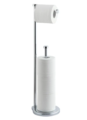 Free Standing Bathroom Toilet Paper Holder Stand with Reserve, Reserve Area has Enough Space for Jumbo Roll (Chrome) Free Standing Bathroom Toilet Paper Holder Stand with Reserve, Reserve Area has Enough Space for Jumbo Roll (Chrome)