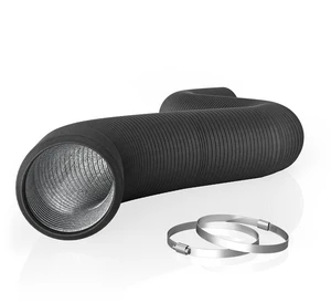 Flexible 4-Inch Aluminum Ducting, 25-Feet Long Heavy-Duty 4-Layer Protection, Steel-Wire Spiral Structure, Flexible & Extendable, for Heating Cooling Ventilation & Exhaust Flexible 4-Inch Aluminum Ducting, 25-Feet Long Heavy-Duty 4-Layer Protection, Steel-Wire Spiral Structure, Flexible & Extendable, for Heating Cooling Ventilation & Exhaust