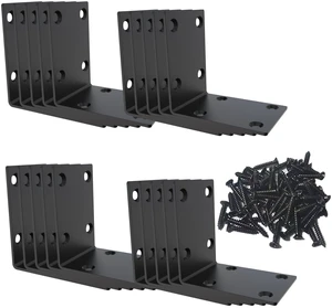 Black Stainless Steel Corner Bracket L Brackets Metal Corner Brace 20Pcs, 2.8x2.8x2(inch), Heavy Duty Metal Anger Bracket for Wood Corner/Shelf Supporter Black Stainless Steel Corner Bracket L Brackets Metal Corner Brace 20Pcs, 2.8x2.8x2(inch), Heavy Duty Metal Anger Bracket for Wood Corner/Shelf Supporter