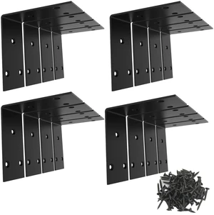 Black Stainless Steel Corner Bracket L Brackets Metal Corner Brace 16Pcs, 3.4x3.4x2(inch) Heavy Duty Metal Anger Bracket for Wood Shelf Supporter Black Stainless Steel Corner Bracket L Brackets Metal Corner Brace 16Pcs, 3.4x3.4x2(inch) Heavy Duty Metal Anger Bracket for Wood Shelf Supporter