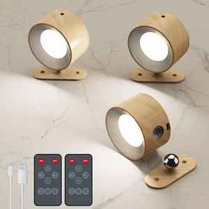 3Pack Battery Operated Wall Sconce, 3 Color Modes 3 Brightness Levels 360°Rotation Lighting Timer Touch & Remote Control, Wall Mounted Lamp LED Wall Lights for Bedroom Reading Bedside (Wood) 3Pack Battery Operated Wall Sconce, 3 Color Modes 3 Brightness Levels 360°Rotation Lighting Timer Touch & Remote Control, Wall Mounted Lamp LED Wall Lights for Bedroom Reading Bedside (Wood)