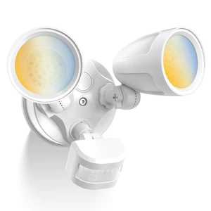 Metal Heads Motion Sensor Outdoor Lights 30W 3600LM 120V ETL Listed 3 Modes (Dusk to Dawn/Auto/On Time), 3CCT 3000K/4000K/6500K Hardwired Waterproof Flood Lights Outdoor for Porch, White 1PC Metal Heads Motion Sensor Outdoor Lights 30W 3600LM 120V ETL Listed 3 Modes (Dusk to Dawn/Auto/On Time), 3CCT 3000K/4000K/6500K Hardwired Waterproof Flood Lights Outdoor for Porch, White 1PC