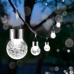 Solar Lights Outdoor Hanging Decorative Globe 24 Pack, Waterproof Solar Lantern with Handle and Clip, Solar Powered Glass Ball Lights for Garden Yard Fence Tree Umbrella Holiday Décor, Cold White Solar Lights Outdoor Hanging Decorative Globe 24 Pack, Waterproof Solar Lantern with Handle and Clip, Solar Powered Glass Ball Lights for Garden Yard Fence Tree Umbrella Holiday Décor, Cold White