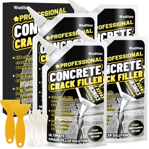 Concrete Crack Filler, 5.3LB High Elasticity Cement Crack Repair Sealant Slab Concrete Waterproof Repair Sealant for Driveways, Walkways, Patio, Joint, Indoor and Outdoor Quick Drying Sealer - Grey Concrete Crack Filler, 5.3LB High Elasticity Cement Crack Repair Sealant Slab Concrete Waterproof Repair Sealant for Driveways, Walkways, Patio, Joint, Indoor and Outdoor Quick Drying Sealer - Grey