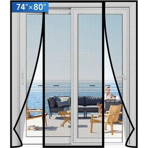 Magnetic Screen Door Upgraded PET Mesh Stronger Than Fiberglass and Polyester,Hands Free,Keeps Bugs Out,Pet & Kid Friendly,Suitable for Sliding Door,Large Patio Door and French Door-74''x80'' Magnetic Screen Door Upgraded PET Mesh Stronger Than Fiberglass and Polyester,Hands Free,Keeps Bugs Out,Pet & Kid Friendly,Suitable for Sliding Door,Large Patio Door and French Door-74''x80''