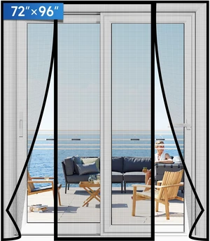 Magnetic Screen Door Upgraded PET Mesh Stronger Than Fiberglass and Polyester,Hands Free,Keeps Bugs Out,Pet & Kid Friendly,Suitable for Sliding Door,Large Patio Door and French Door-72''x96'' Magnetic Screen Door Upgraded PET Mesh Stronger Than Fiberglass and Polyester,Hands Free,Keeps Bugs Out,Pet & Kid Friendly,Suitable for Sliding Door,Large Patio Door and French Door-72''x96''