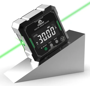 Digital Angle Finder with Green Laser, 4-side Magnetic Digital Laser Level Rechargeable Mini Digital Angle Gauge Measuring Tool Cube Inclinometer with Backlight for Woodworking Tablesaw Gift for Men Digital Angle Finder with Green Laser, 4-side Magnetic Digital Laser Level Rechargeable Mini Digital Angle Gauge Measuring Tool Cube Inclinometer with Backlight for Woodworking Tablesaw Gift for Men