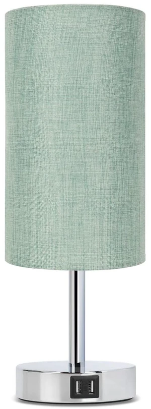 Bedside Lamp with USB Port - Touch Control Table Lamp for Bedroom 3 Way Dimmable Nightstand Lamp with Round Denim Fabric Shade for Living Room, Dorm, Home Office (LED Bulb Included) Bedside Lamp with USB Port - Touch Control Table Lamp for Bedroom 3 Way Dimmable Nightstand Lamp with Round Denim Fabric Shade for Living Room, Dorm, Home Office (LED Bulb Included)