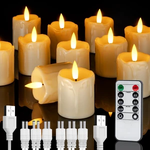 2"x 2" Rechargeable Flameless Votive Candles with Remote Timer, 12 Pack 2/4/6/8H Timer Function, USB Charging Cable Included, Battery Operated, Wedding & Christmas Table Decor 2"x 2" Rechargeable Flameless Votive Candles with Remote Timer, 12 Pack 2/4/6/8H Timer Function, USB Charging Cable Included, Battery Operated, Wedding & Christmas Table Decor