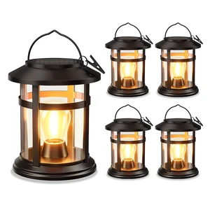Solar Lantern Outdoor Waterproof, 4 Pack Bright Hanging Solar Lights for Outside Decorative, Upgraded Solar Powered Lanterns LED Lighting for Garden Patio Porch Decor Gifts (Warm Light) Solar Lantern Outdoor Waterproof, 4 Pack Bright Hanging Solar Lights for Outside Decorative, Upgraded Solar Powered Lanterns LED Lighting for Garden Patio Porch Decor Gifts (Warm Light)