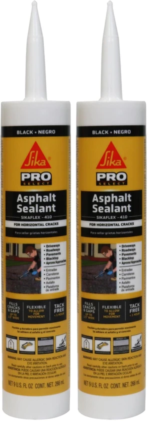 flex-410 Asphalt Sealant, Black, Self-Leveling Hybrid Sealant for Filling Cracks in Asphalt Driveways, Roadways, and Pavements - 9 fl. oz. Cartridge, Fills Cracks up to 1.5 in. Wide flex-410 Asphalt Sealant, Black, Self-Leveling Hybrid Sealant for Filling Cracks in Asphalt Driveways, Roadways, and Pavements - 9 fl. oz. Cartridge, Fills Cracks up to 1.5 in. Wide