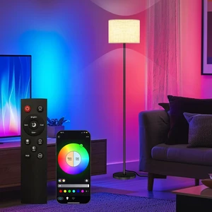 Smart LED Floor Lamp with APP Control & RGB Colors - Dimmable Standing Lamp for Living Room, Bedroom, Gaming - Remote, Timer, 9W Bulb Included, 60.6" Modern Tall Lamp (Beige) Smart LED Floor Lamp with APP Control & RGB Colors - Dimmable Standing Lamp for Living Room, Bedroom, Gaming - Remote, Timer, 9W Bulb Included, 60.6" Modern Tall Lamp (Beige)