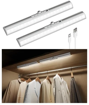 15in Closet Lights, Motion Sensor Lights Rotatable Sensor, Rechargeable Battery, No-Glare, 3 Color Temps, Dimmable, Indoor Use, Pantry, Wardrobe, 2 Pack 15in Closet Lights, Motion Sensor Lights Rotatable Sensor, Rechargeable Battery, No-Glare, 3 Color Temps, Dimmable, Indoor Use, Pantry, Wardrobe, 2 Pack
