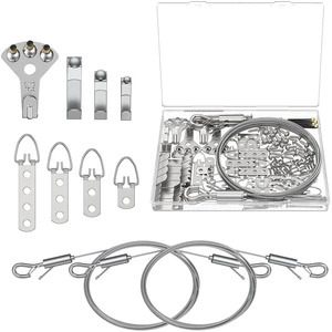 150 Pcs Picture Hanging Kit, 6.6 ft x 1/16" Picture Hanging Wire, Picture Wire Hanging Kit with D Rings, Hooks, Nails & Screws, Picture Hangers for Photo Frame, Mirror, Curtain & Art 150 Pcs Picture Hanging Kit, 6.6 ft x 1/16" Picture Hanging Wire, Picture Wire Hanging Kit with D Rings, Hooks, Nails & Screws, Picture Hangers for Photo Frame, Mirror, Curtain & Art