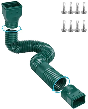Rain Gutter Downspout Extensions, Downspout Extender for Rainwater Drainage Flexible, Down Spout Drain Extension Pipe and Extendable from 21 to 66 Inches (Green) Rain Gutter Downspout Extensions, Downspout Extender for Rainwater Drainage Flexible, Down Spout Drain Extension Pipe and Extendable from 21 to 66 Inches (Green)