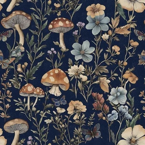 Dark Blue Mushroom Peel and Stick Wallpaper Floral Contact Paper 16.9" x 393.7" Navy Blue Floral Wallpaper Vintage Boho Wildflower Self Adhesive Removable Wall Paper Kitchen Bathroom Vinyl Dark Blue Mushroom Peel and Stick Wallpaper Floral Contact Paper 16.9" x 393.7" Navy Blue Floral Wallpaper Vintage Boho Wildflower Self Adhesive Removable Wall Paper Kitchen Bathroom Vinyl