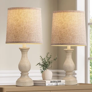 Farmhouse Table Lamps Set of 2 - Rustic Lamp for Bedroom Living Room, 22" Boho Bedside Lamps for Night Stands End Table Office Desk Lamp Nightstand Clearance with Linen Shades(Antique Yellow) Farmhouse Table Lamps Set of 2 - Rustic Lamp for Bedroom Living Room, 22" Boho Bedside Lamps for Night Stands End Table Office Desk Lamp Nightstand Clearance with Linen Shades(Antique Yellow)