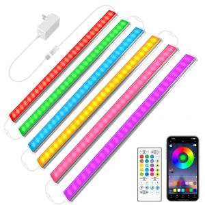 6 PCS 12-inch Plug-in Under Cabinet Lights, Ultra-Thin Multicolor Dimmable Lighting for Kitchen Cabinets, Counters, Workbenches, Desks and Shelves 6 PCS 12-inch Plug-in Under Cabinet Lights, Ultra-Thin Multicolor Dimmable Lighting for Kitchen Cabinets, Counters, Workbenches, Desks and Shelves