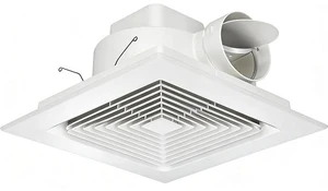 Bathroom Exhaust Fan 10" Panel Ultra Quiet without Light(8x8 Mount), 110CFM, 4" Duct for Bathroom/Garage/Home Bathroom Exhaust Fan 10" Panel Ultra Quiet without Light(8x8 Mount), 110CFM, 4" Duct for Bathroom/Garage/Home
