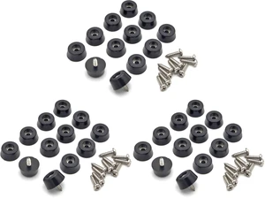 Rubber Feet for Cutting Board with Stainless Screws, 12 Pieces Non Slip Rubber Bumper Feet for Electronics 13/16" W x 3/8" H (Pack of 3) Rubber Feet for Cutting Board with Stainless Screws, 12 Pieces Non Slip Rubber Bumper Feet for Electronics 13/16" W x 3/8" H (Pack of 3)
