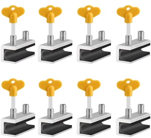 Window Locks, 8 Sets Sliding Security Window Lock with Key for Vertical & Horizontal Sliding Windows & Sliding Doors, Adjustable Window Locks Security Window Stoppers for Patio Bedroom Home and Office Window Locks, 8 Sets Sliding Security Window Lock with Key for Vertical & Horizontal Sliding Windows & Sliding Doors, Adjustable Window Locks Security Window Stoppers for Patio Bedroom Home and Office