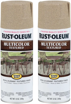 Stops Rust Multi-Color Textured Spray Paint, Desert Bisque Rust Resistant, Indoor and Outdoor Durability, Beautiful Finish on Metal, Wood and More, Sprays from Any Angle, 2 Pack Stops Rust Multi-Color Textured Spray Paint, Desert Bisque Rust Resistant, Indoor and Outdoor Durability, Beautiful Finish on Metal, Wood and More, Sprays from Any Angle, 2 Pack