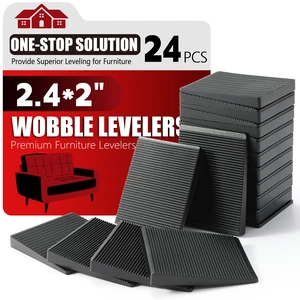 Furniture Leveler 24pcs Kit Size Variety | Multi-Purpose Rubber Shim for Leveling Feet Stable | Anti-Wobble Pad for Uneven Table, Dresser Leg, Toliet and More Furniture | Prevent from Wobbling Furniture Leveler 24pcs Kit Size Variety | Multi-Purpose Rubber Shim for Leveling Feet Stable | Anti-Wobble Pad for Uneven Table, Dresser Leg, Toliet and More Furniture | Prevent from Wobbling