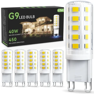 G9 LED Bulb 4W, 4000K Neutral White 6 Pack, 40 Watt Eq, G9 Base,120V T4 G9 Halogen Replacement, G 9 Bi-pin Base Light Bulbs for Chandelier, 450 LM 360 Beam Angle for Home Lighting, Non-dimmable G9 LED Bulb 4W, 4000K Neutral White 6 Pack, 40 Watt Eq, G9 Base,120V T4 G9 Halogen Replacement, G 9 Bi-pin Base Light Bulbs for Chandelier, 450 LM 360 Beam Angle for Home Lighting, Non-dimmable