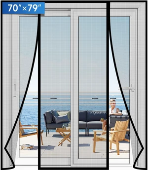 Magnetic Screen Door Upgraded PET Mesh Stronger Than Fiberglass and Polyester,Hands Free,Keeps Bugs Out,Pet & Kid Friendly,Suitable for Sliding Door,Large Patio Door and French Door-70''x79'' Magnetic Screen Door Upgraded PET Mesh Stronger Than Fiberglass and Polyester,Hands Free,Keeps Bugs Out,Pet & Kid Friendly,Suitable for Sliding Door,Large Patio Door and French Door-70''x79''