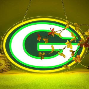 Packers Football Neon Signs Led Sign for Wall Decor Rugby Team Light Up Sign Suitable for Man Cave Office Bar Pub Wall Art Gifts for Teen Boys Packers Football Neon Signs Led Sign for Wall Decor Rugby Team Light Up Sign Suitable for Man Cave Office Bar Pub Wall Art Gifts for Teen Boys
