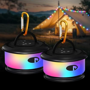 2-Pack Camping String Lights, Retractable 4 in 1 Camp Lights 32.8FT Rechargeable Fairy Lamp Outdoor Waterproof, RGB Portable Hanging Lantern for Outside Tent Patio Awning RV Essentials 2-Pack Camping String Lights, Retractable 4 in 1 Camp Lights 32.8FT Rechargeable Fairy Lamp Outdoor Waterproof, RGB Portable Hanging Lantern for Outside Tent Patio Awning RV Essentials