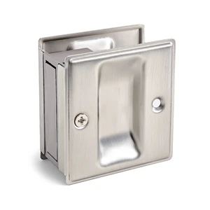 4 Pack Privacy Pocket Door Pull Without Switch Plate - Replace Old Or Damaged Passage Sliding Door Pull No Lock Quickly and Easily, 2-3/4x2-1/2, for 1-3/8 Thickness Door, Brushed Nickel 4 Pack Privacy Pocket Door Pull Without Switch Plate - Replace Old Or Damaged Passage Sliding Door Pull No Lock Quickly and Easily, 2-3/4x2-1/2, for 1-3/8 Thickness Door, Brushed Nickel