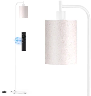 Floor Lamp with Linen Shade, Dimmable Tall Standing Lamp with Remote Control & 3 Color Temperatures, Modern Floor Lamps for Living Room Bedroom Office Corner, 9W LED Bulb Included Floor Lamp with Linen Shade, Dimmable Tall Standing Lamp with Remote Control & 3 Color Temperatures, Modern Floor Lamps for Living Room Bedroom Office Corner, 9W LED Bulb Included