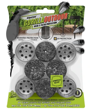 GorillaOutdoor Berber Furniture Feet Pads with Clear Sleeve Sock (8 Pack) Outdoor Furniture Sliders for Round & Square Legs, Medium GorillaOutdoor Berber Furniture Feet Pads with Clear Sleeve Sock (8 Pack) Outdoor Furniture Sliders for Round & Square Legs, Medium