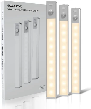 7" Under Cabinet Lighting with Rechargeable Battery, 3 Pack LED Motion Sensor Light Indoor, Closet Lights with Dimmable Brightness for Cabinets, Bookshelf, Stair, Hallway 7" Under Cabinet Lighting with Rechargeable Battery, 3 Pack LED Motion Sensor Light Indoor, Closet Lights with Dimmable Brightness for Cabinets, Bookshelf, Stair, Hallway