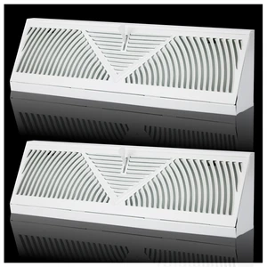 2PK 18 inch Baseboard Register Vent for 18"Duct,Baseboard Vent Cover Steel Baseboard Diffuser,3 Way Maximum Air Flow,Smooth Adjust Lever,Wall Corner Base-Board Air Covers,18"Wx4.5"H x 2.75"Deep 2PK 18 inch Baseboard Register Vent for 18"Duct,Baseboard Vent Cover Steel Baseboard Diffuser,3 Way Maximum Air Flow,Smooth Adjust Lever,Wall Corner Base-Board Air Covers,18"Wx4.5"H x 2.75"Deep