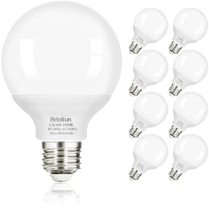 G25 LED Vanity Light Bulbs for Bathroom, Globe Bulb 40W Equivalent 4000K Natural White, E26 Base Round Bulb for Makeup Mirror, 6W LED Replaces 40W Bulb, 600LM, Non-Dimmable, 8 Pack G25 LED Vanity Light Bulbs for Bathroom, Globe Bulb 40W Equivalent 4000K Natural White, E26 Base Round Bulb for Makeup Mirror, 6W LED Replaces 40W Bulb, 600LM, Non-Dimmable, 8 Pack