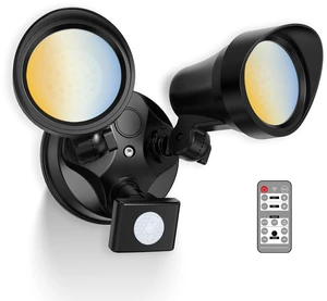 LED Security Lights Motion Sensor, 25W 2000LM Flood Lights Outdoor Motion Sensor with Remote 120V, Dimmable Brightness 3000K-6500K CCT IP65 Security Light ETL Listed for House Garage 1 Pack LED Security Lights Motion Sensor, 25W 2000LM Flood Lights Outdoor Motion Sensor with Remote 120V, Dimmable Brightness 3000K-6500K CCT IP65 Security Light ETL Listed for House Garage 1 Pack