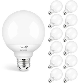 12 Pack LED Globe Light Bulbs 4000K Daylight E26 Base 60W Equivalent 500LM, 5W, CRI 85+, Non-dimmable Standard Base LED Globe Light bulbs for Bathroom Vanity Mirror 12 Pack LED Globe Light Bulbs 4000K Daylight E26 Base 60W Equivalent 500LM, 5W, CRI 85+, Non-dimmable Standard Base LED Globe Light bulbs for Bathroom Vanity Mirror