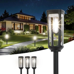 Solar Pathway Lights Outdoor Waterproof, 4 Pack Solar Walkway Lights Solar Light outdoor for Lawn Yard Garden Patio Driveway Decor Landscape, Cool White Solar Pathway Lights Outdoor Waterproof, 4 Pack Solar Walkway Lights Solar Light outdoor for Lawn Yard Garden Patio Driveway Decor Landscape, Cool White