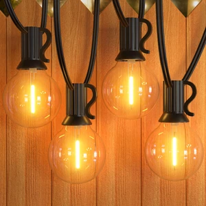 Outdoor String Lights - 30FT Waterproof Patio Lights with 15+1 Dimmable Globe Bulbs 2700k Shatterproof for Backyard Gazebo Porch Garden Outdoor String Lights - 30FT Waterproof Patio Lights with 15+1 Dimmable Globe Bulbs 2700k Shatterproof for Backyard Gazebo Porch Garden
