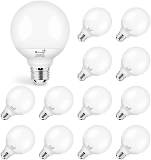 12 Pack G25 LED Bathroom Light Bulbs 3000K Soft White E26 Base 60W 500LM, 5W, CRI 85+, Non-dimmable Standard Base LED Globe Light bulbs for Bathroom Vanity Mirror 12 Pack G25 LED Bathroom Light Bulbs 3000K Soft White E26 Base 60W 500LM, 5W, CRI 85+, Non-dimmable Standard Base LED Globe Light bulbs for Bathroom Vanity Mirror