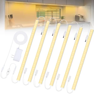 6PCS x 12 Inch Under Cabinet Lights Plug-in, Warm White 3000K Dimmable LED Under Cabinet Lighting, Under Counter Lights with Memory Function, LED Light Bars for Kitchen 6PCS x 12 Inch Under Cabinet Lights Plug-in, Warm White 3000K Dimmable LED Under Cabinet Lighting, Under Counter Lights with Memory Function, LED Light Bars for Kitchen