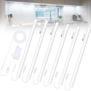 6PCS x 12 Inch Under Cabinet Lights Plug-in, Dimmable LED Under Cabinet Lighting, Cold White 6000K Under-Counter Light Fixtures with Memory Function, Under Counter LED Lights for Kitchen 6PCS x 12 Inch Under Cabinet Lights Plug-in, Dimmable LED Under Cabinet Lighting, Cold White 6000K Under-Counter Light Fixtures with Memory Function, Under Counter LED Lights for Kitchen