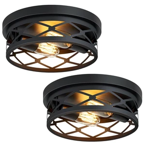 Flush Mount Ceiling Light Fixture for Hallway,2-Light Black Hallway Light Fixtures Ceiling,Light Fixtures Ceiling Mount for Kitchen,Farmhouse,Hall (2 Pack) Flush Mount Ceiling Light Fixture for Hallway,2-Light Black Hallway Light Fixtures Ceiling,Light Fixtures Ceiling Mount for Kitchen,Farmhouse,Hall (2 Pack)