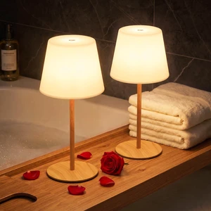 Shower Lamp Rechargeable Waterproof Lamp, Cordless Table Lamp for Bathroom IP54 Spa-Like Shower Light, 4000mAh Battery Powered, 3 Color Modes, Stepless Dimming and Memory, for Bathtub Outdoor (2Pack) Shower Lamp Rechargeable Waterproof Lamp, Cordless Table Lamp for Bathroom IP54 Spa-Like Shower Light, 4000mAh Battery Powered, 3 Color Modes, Stepless Dimming and Memory, for Bathtub Outdoor (2Pack)